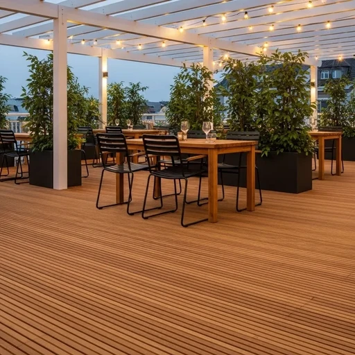 Доска террасная лиственница вельвет 28*190*4000, сорт А (0,76м2)